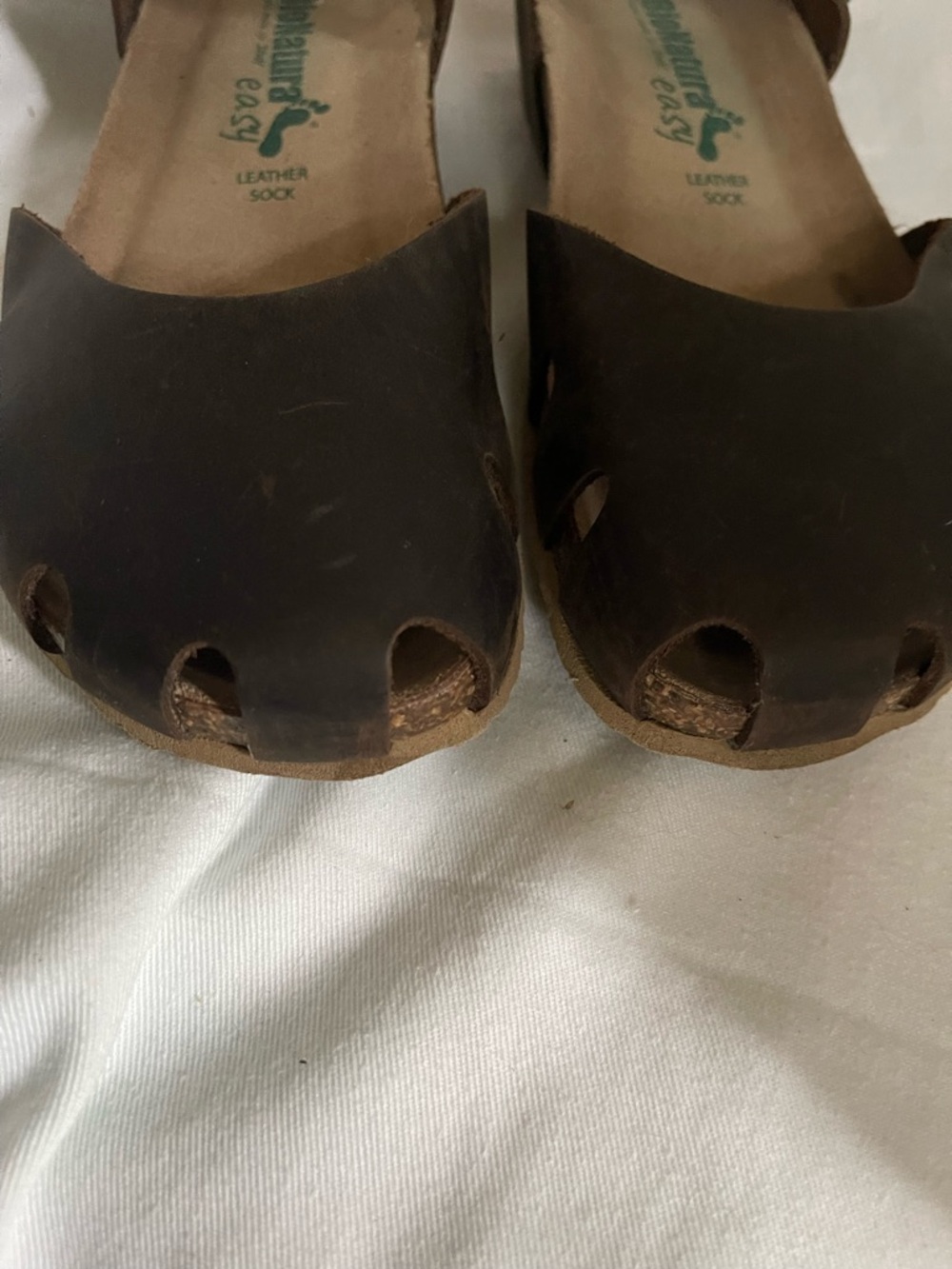 BIONATURA dark brown cork sandals/ shoes like new 39/8 - Picture 2 of 10